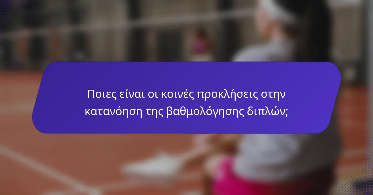 Ποιες είναι οι κοινές προκλήσεις στην κατανόηση της βαθμολόγησης διπλών;