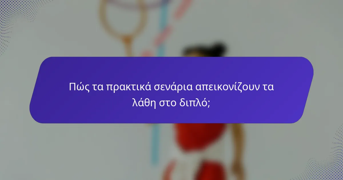 Πώς τα πρακτικά σενάρια απεικονίζουν τα λάθη στο διπλό;